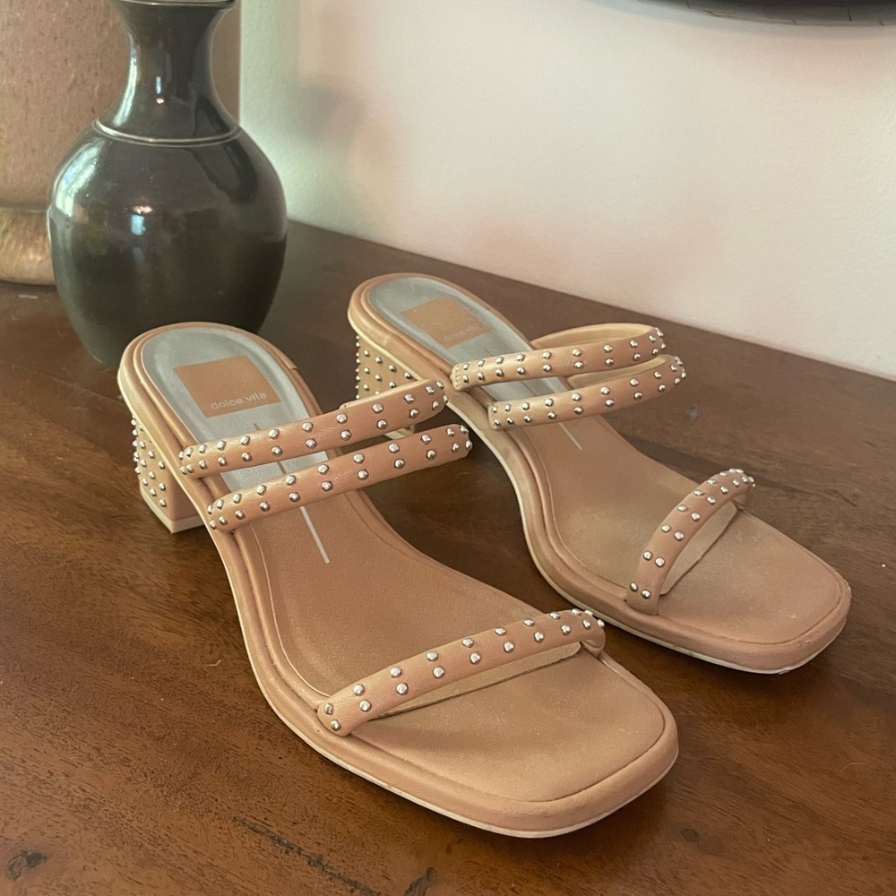 Dolce Vita Studded Nude Heels Platform